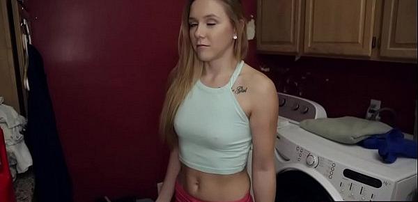  Hollie Mack bouncing off her pussy on top of step bro